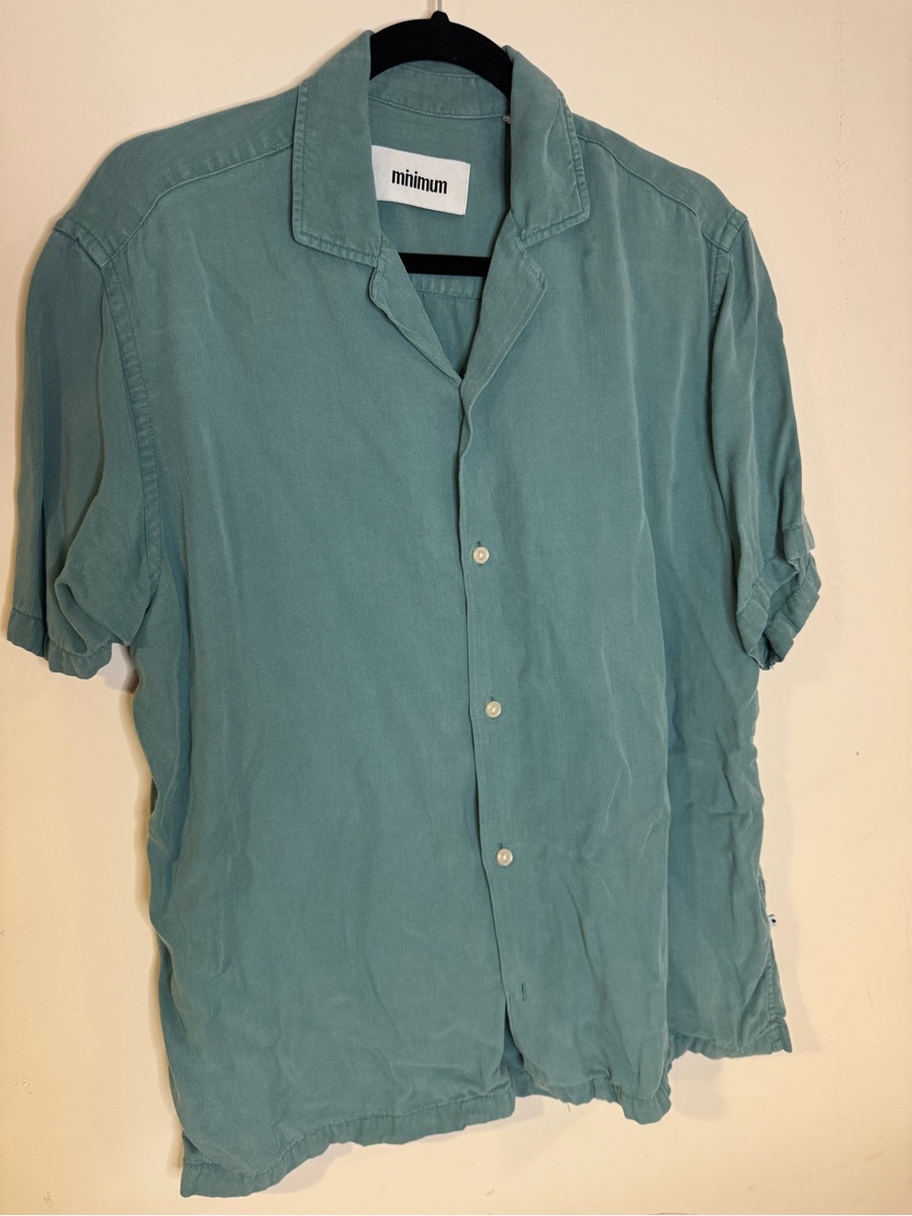 Minimum Copenhagen Men’s M Camp Collar Shirt Seafoam Green